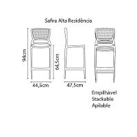 Cadeira Tramontina Safira Alta Residência Em Polipropileno E Fibra De Vidro Camurça Tramontina - 2