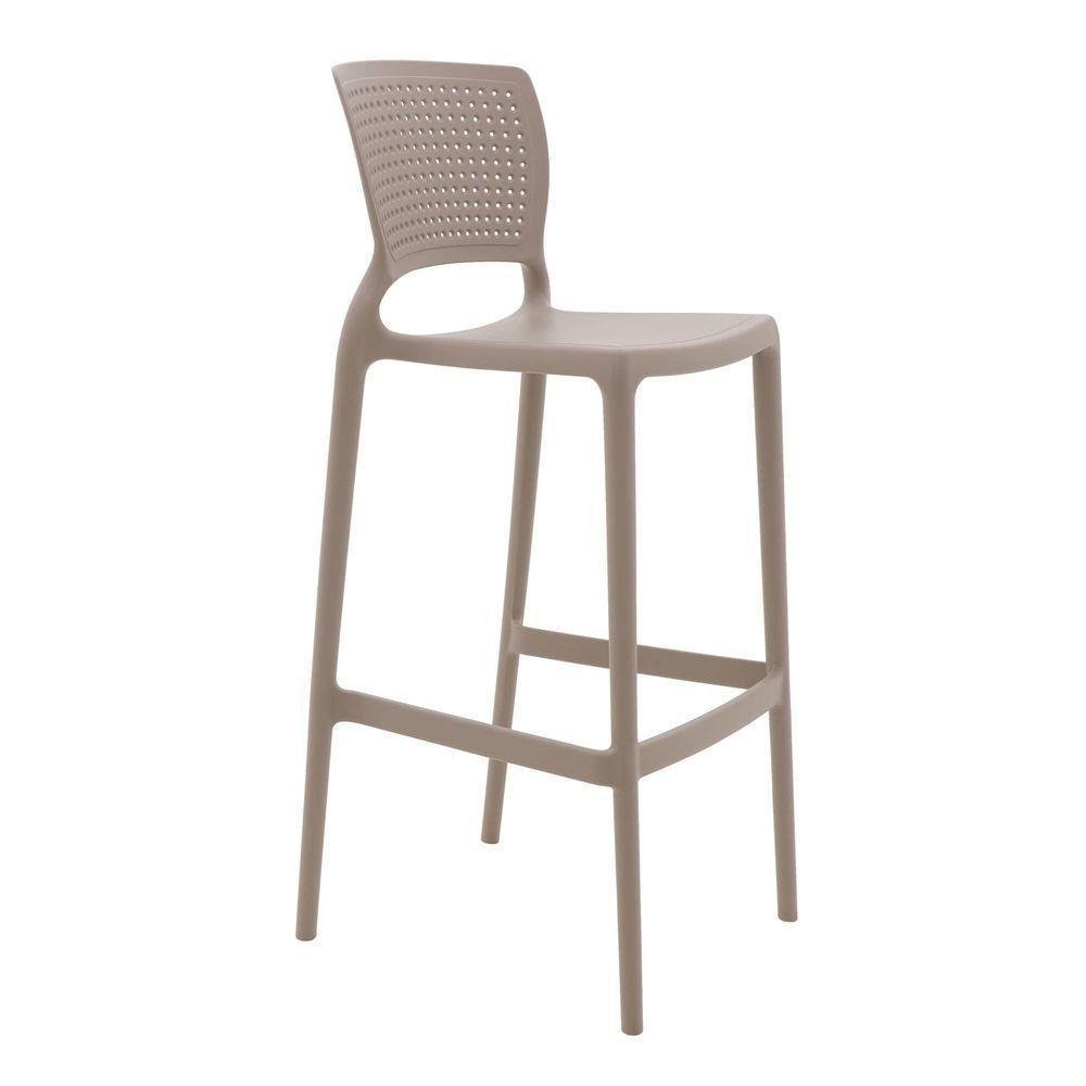 Cadeira Tramontina Safira Alta Bar Em Polipropileno E Fibra De Vidro Camurça Tramontina - 1