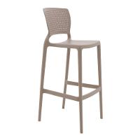 Cadeira Tramontina Safira Alta Bar Em Polipropileno E Fibra De Vidro Camurça Tramontina - 1