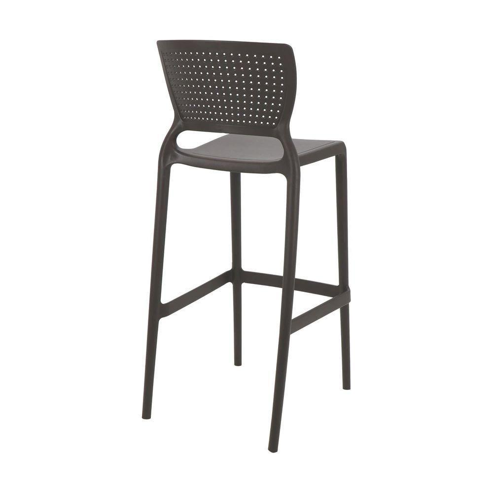 Cadeira Tramontina Safira Summa Alta Bar Em Polipropileno E Fibra De Vidro Marrom Tramontina - 5