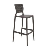 Cadeira Tramontina Safira Summa Alta Bar Em Polipropileno E Fibra De Vidro Marrom Tramontina - 1