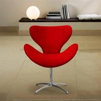 Cadeira Decorativa Poltrona Egg Vermelha Com Base Giratória - 3