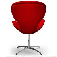 Cadeira Decorativa Poltrona Egg Vermelha Com Base Giratória