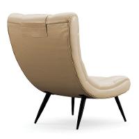 Poltrona Sher Facto Pés Palito De Ferro - D'Rossi Cor Bege - 5