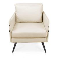 Poltrona Mari Suede Pés Palito De Ferro Preto - D'Rossi Bege - 7