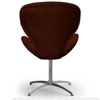 Cadeira Com Capitonê Decorativa Poltrona Egg Marrom Com Base Giratória - 6