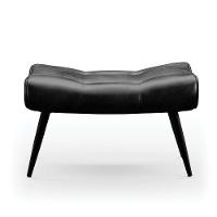 Kit 01 Poltrona E 01 Puff Sher Corano Pés De Ferro Cor Preto - 7