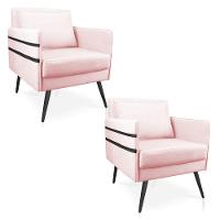 Kit 02 Poltronas Mari Rosa Bebê Pés Palito De Ferro Preto - 1