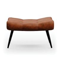 Kit 01 Poltrona E 01 Puff Sher Corano Pés De Ferro Cor Nozes - 5