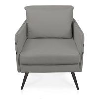 Kit 02 Poltronas Mari Grafite Pés Palito De Ferro Preto - 7