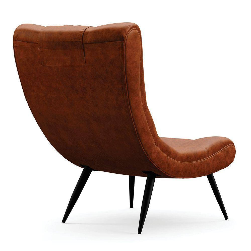 Poltrona Sher Corano Pés Palito De Ferro - D'Rossi Cor Nozes - 6