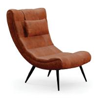 Poltrona Sher Corano Pés Palito De Ferro - D'Rossi Cor Nozes - 1