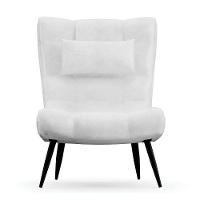 Kit 02 Poltronas Sher Corano Pés Palito De Ferro Cor Branco - 7