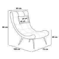 Kit 02 Poltronas Sher Corano Pés Palito De Ferro Cor Branco - 8