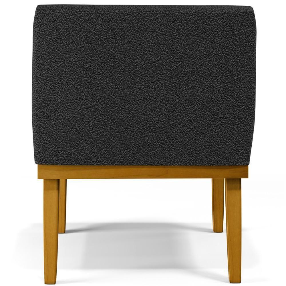 Kit 3 Poltronas Decorativas Sala De Estar E Recepção Beatriz W01 Bouclê Preto - Lyam Decor - 5