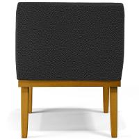 Kit 3 Poltronas Decorativas Sala De Estar E Recepção Beatriz W01 Bouclê Preto - Lyam Decor - 5