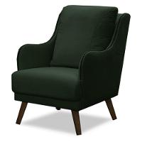 Poltrona Decorativa Catar Com Tachas Veludo Verde - 1