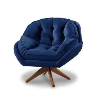 Poltrona Verona Com Base Giratória Suede