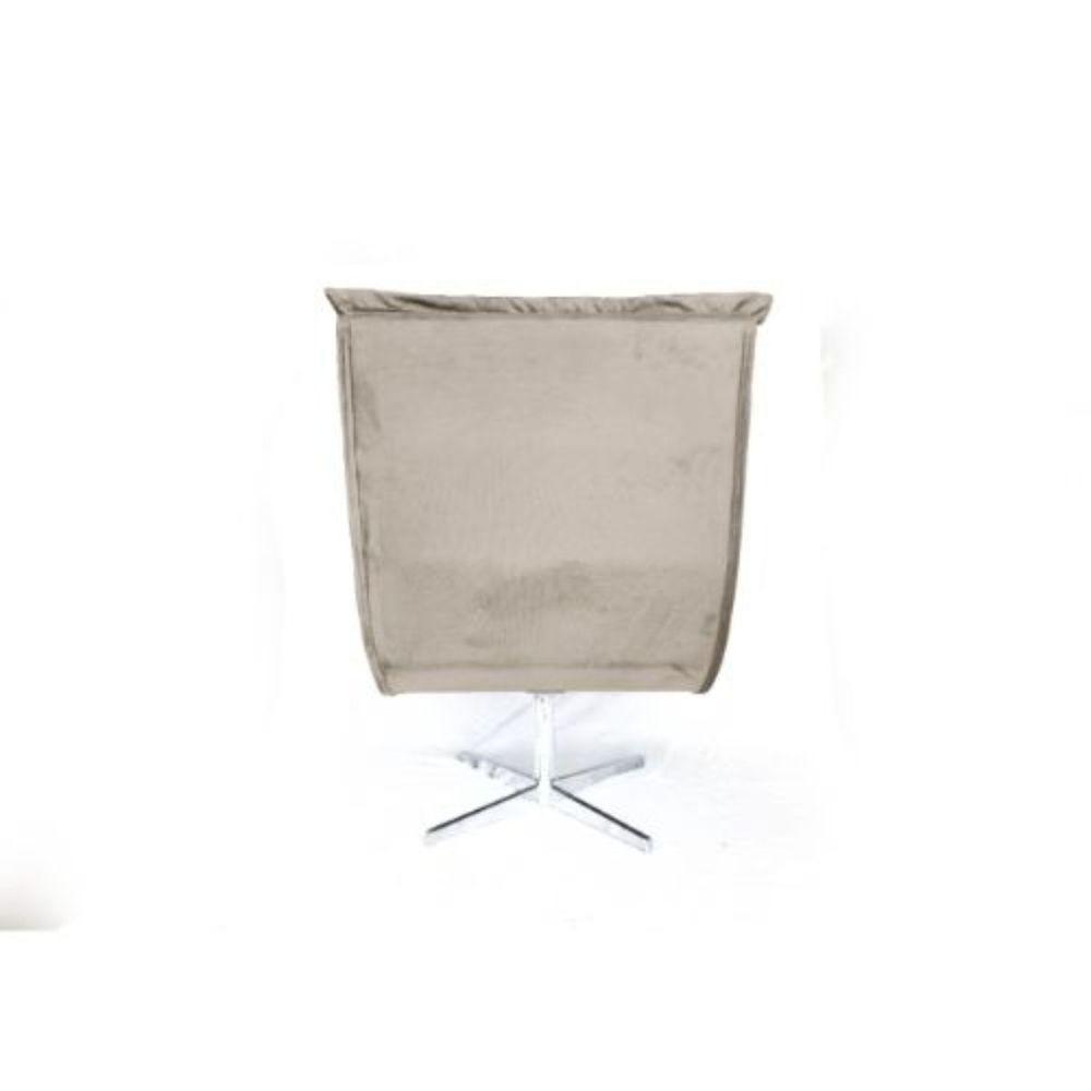 Poltrona Decorativa Nilla Chaise Tecido Liso - 3