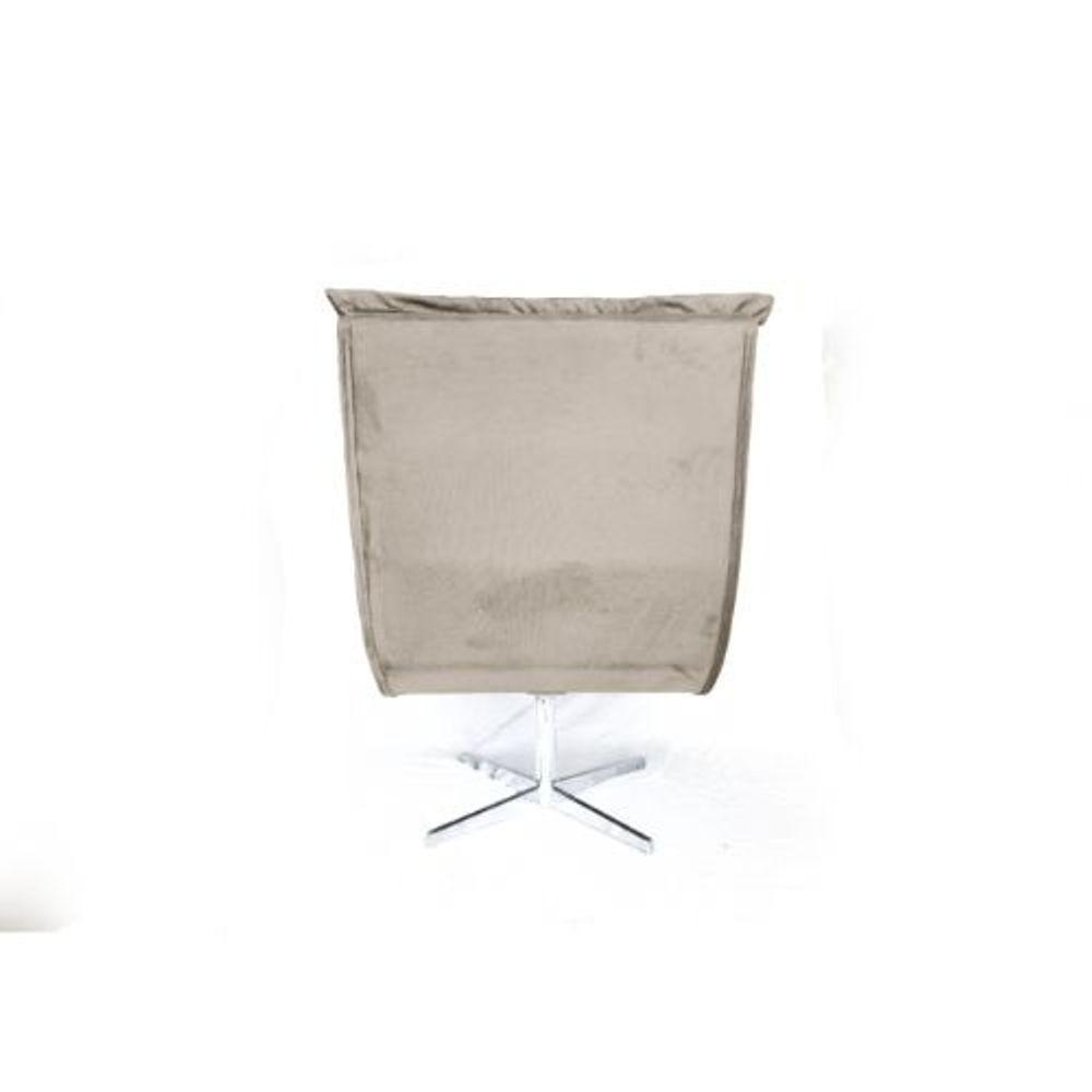 Poltrona Decorativa Nilla Chaise Tecido Liso - 4