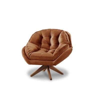 Poltrona Verona Com Base Giratória Suede