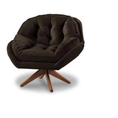 Poltrona Verona Com Base Giratória Suede