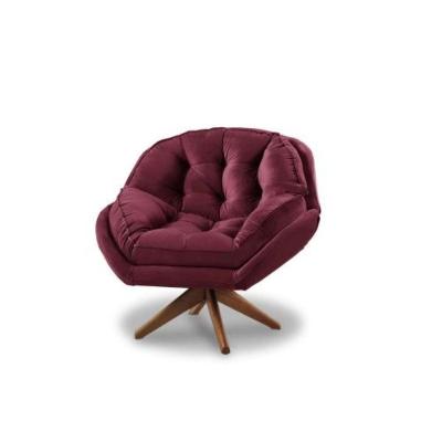 Poltrona Verona Com Base Giratória Suede
