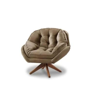 Poltrona Verona Com Base Giratória Suede