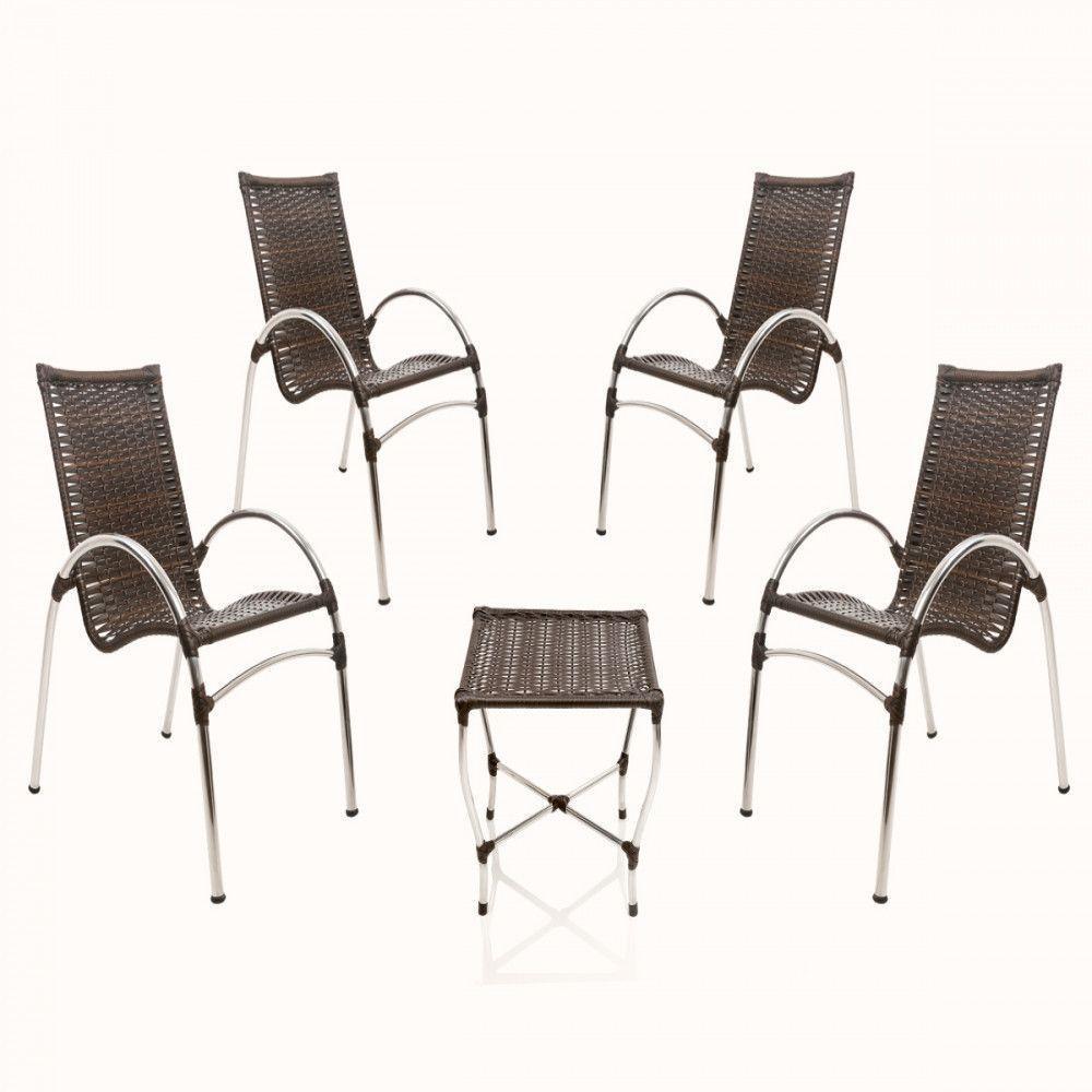 Conjunto Poltronas Para Varanda Edícula Jardim Preto - 1