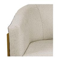 Kit 02 Poltronas Base de Ferro Preto e Linho Bege - 2