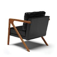 Kit 02 Poltronas Corano Base De Madeira Castanho Preto - 2