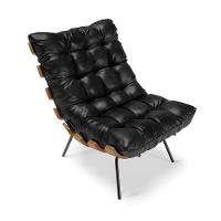 Kit 01 Poltrona E 01 Puff Costela Corano Preto - 7