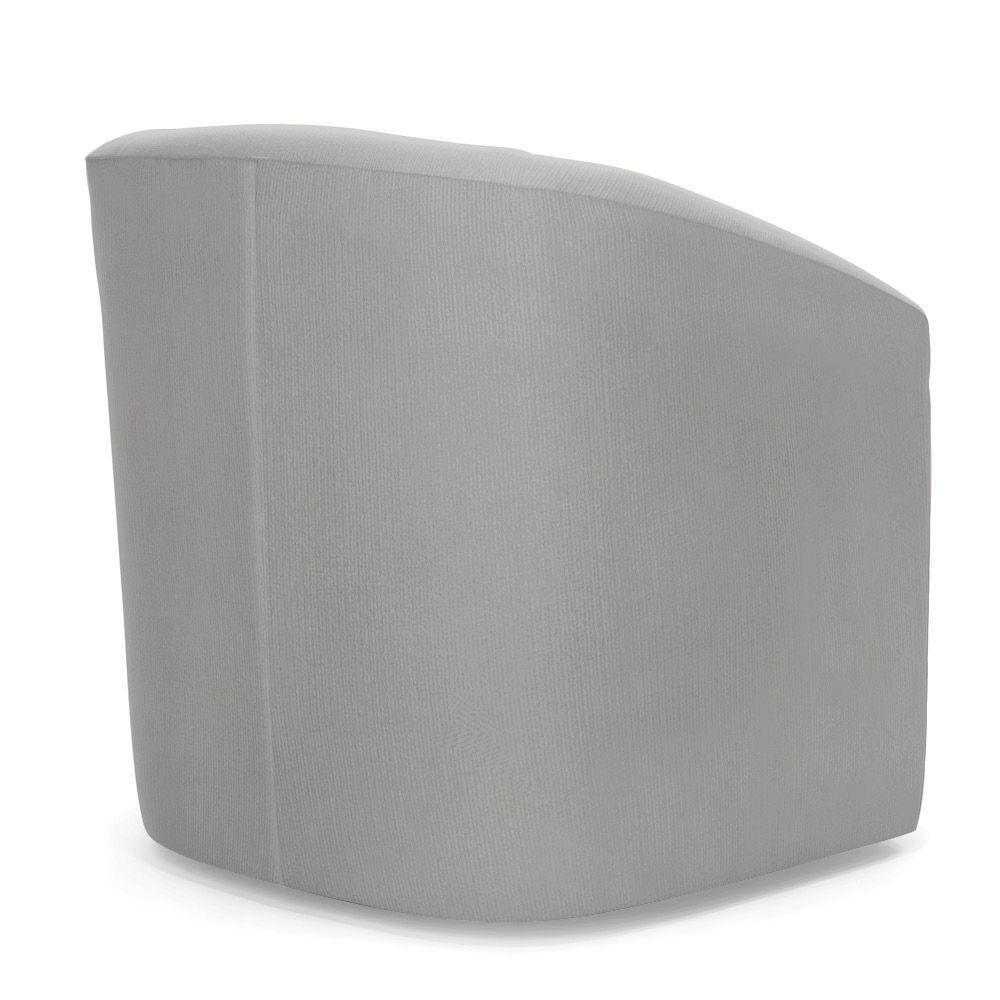 Kit 2 Poltronas Stella Max Suede Cinza Base Giratória - D'rossi - 8