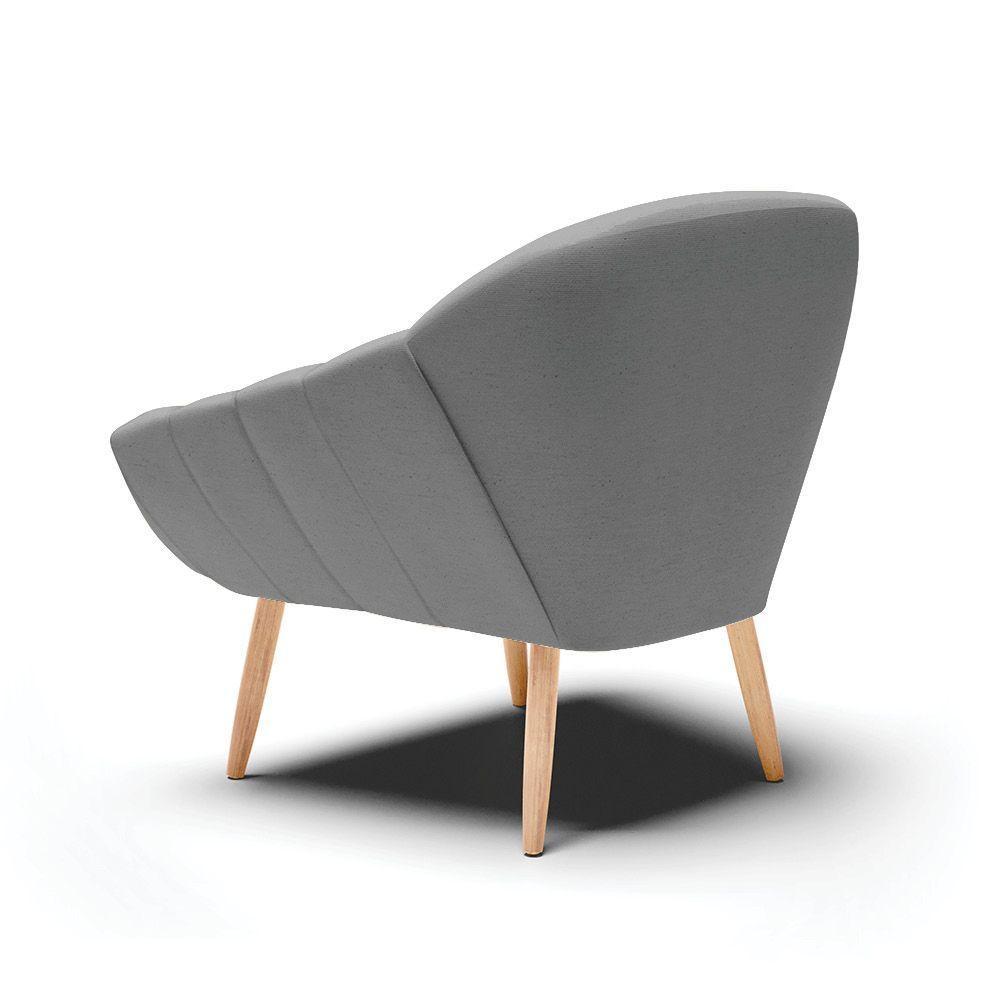 Poltrona Giovana Linho Grafite A26 Natural - 4