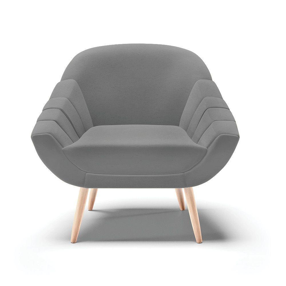 Poltrona Giovana Linho Grafite A26 Natural - 6