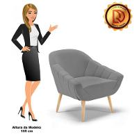 Poltrona Giovana Linho Grafite A26 Natural - 3