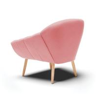 Kit 02 Poltronas Giovana Suede Rosê Natural - 5