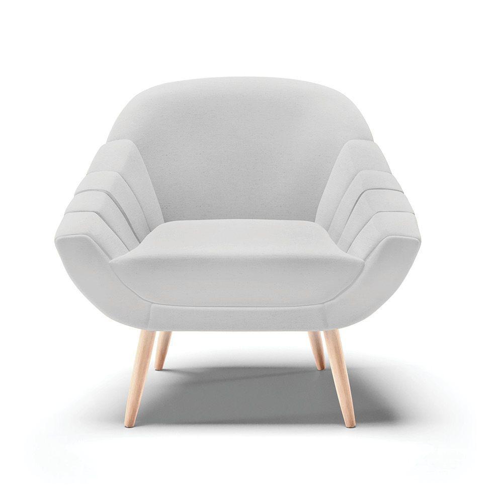 Kit 02 Poltronas Giovana Linho Cinza A05 Natural - 6