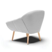 Kit 02 Poltronas Giovana Suede Natural Cinza