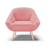 Poltrona Giovana Suede Rosê Natural - 7