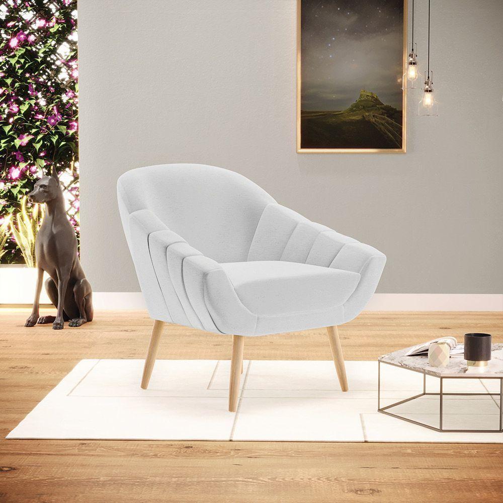 Poltrona Giovana Linho Cinza A05 Natural - 8