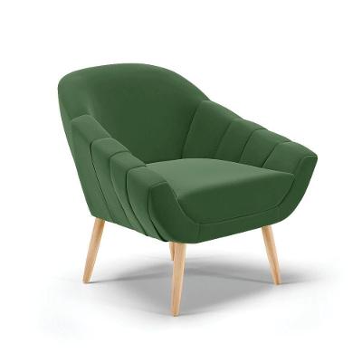 Poltrona Giovana Suede Verde Natural