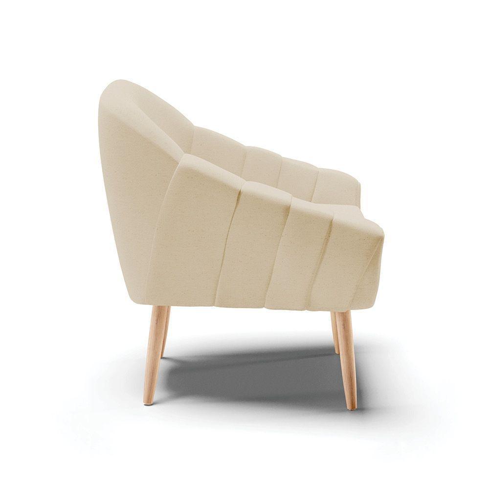 Kit 02 Poltronas Giovana Linho Areia A27 Natural - 5