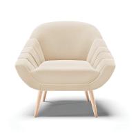 Kit 02 Poltronas Giovana Suede Natural Bege - 7