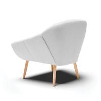 Kit 02 Poltronas Giovana Linho Natural A05 Cinza - 5