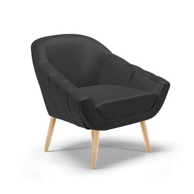 Poltrona Giovana Corino Preto Natural