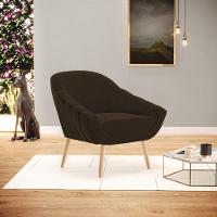 Poltrona Giovana Suede Marrom Natural - 8