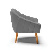 Poltrona Giovana Linho Castanho A26 Grafite - 5