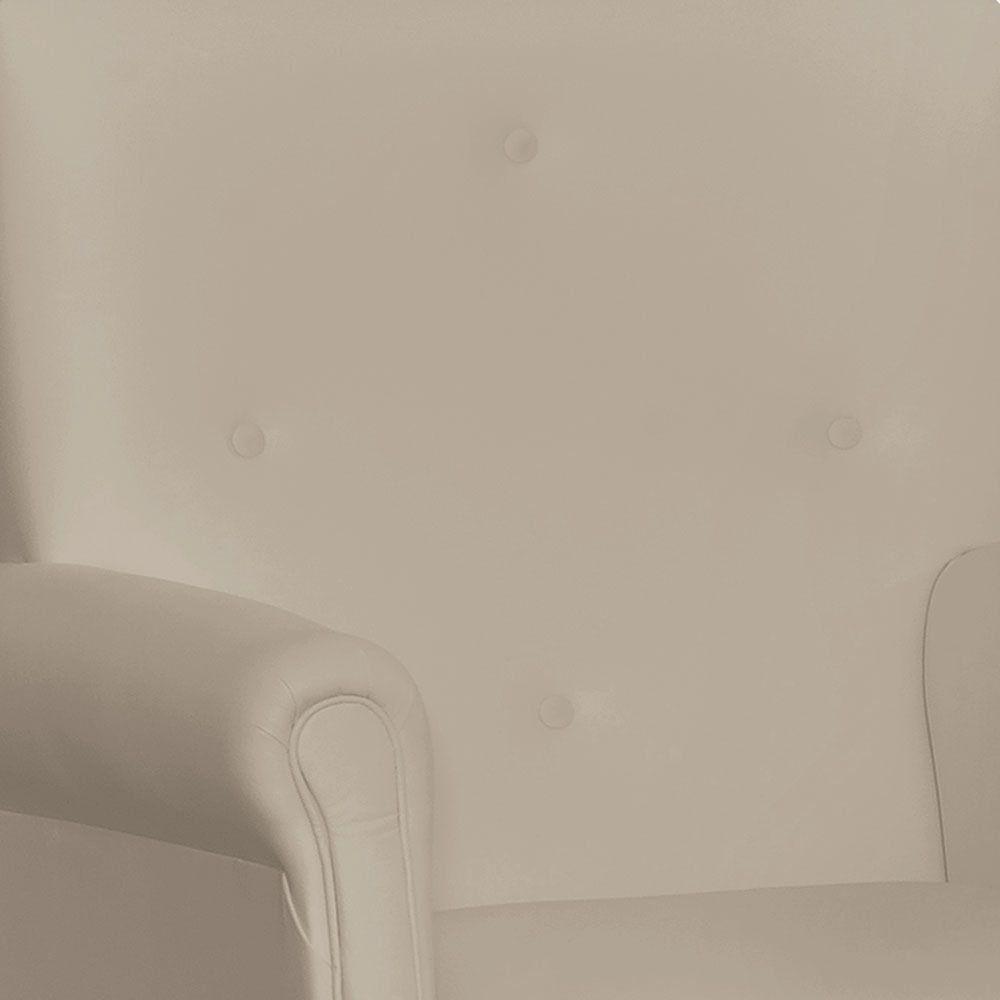 Poltrona De Amamentação Com Puff Suzi Balanço Corino Bege - 5