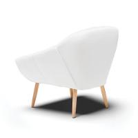 Poltrona Corino Pés Palito Natural Branco - 5